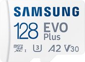 Samsung EVO Plus Carte microSD au détail 128 GB UHS-I, v30 Video Speed Class, A2 Application Performance Class avec ada