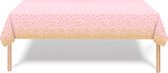 Tafelkleed Verjaardag Versiering Tafelloper Plastic Tafelzeil Roze Goud Stippen Feest Tafellaken Xl Formaat 137*274cm