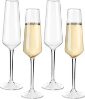 Onbreekbare Tritan kunststof champagneglazen, champagneglazen, wijnglazen, 224 ml champagnefluiten voor feest, vaatwasmachinebestendig, set van 4