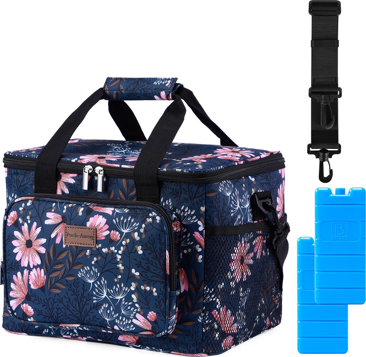 Packaway 4 Laags Geïsoleerde Koeltas - Lunchtas 15 liter - Japanse bloem