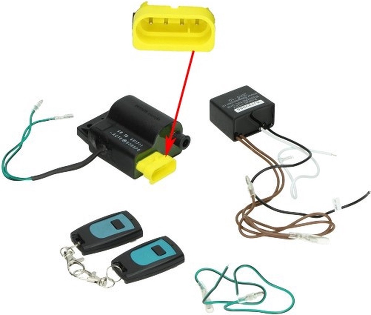 Euro-B toerenbegrenzer + afstandsbediening cdi/bobine 45km sco piaggio 4t-2v