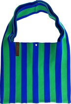 LOT83 Shopper Lois - Tote bag - Boodschappentas - Handtas - Donkerblauw Gestreept - 35 x 45 cm