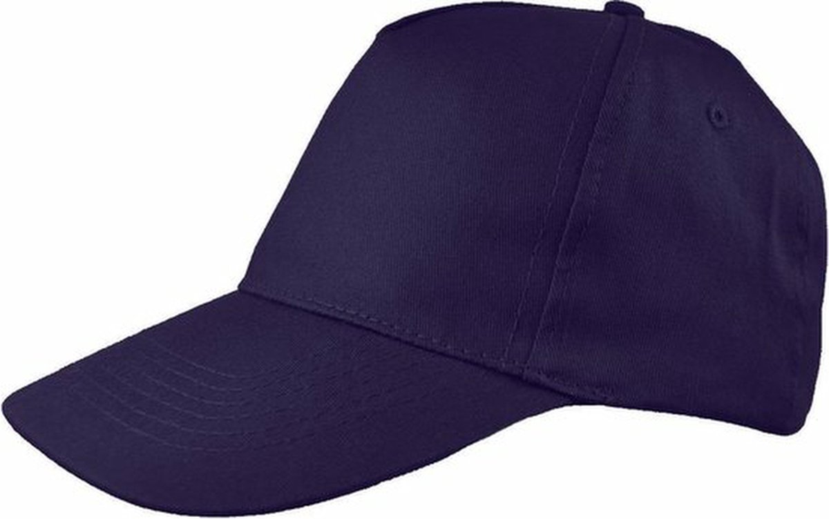 Brushed 5 Panel Honkbal cap - Pet - Donkerblauw