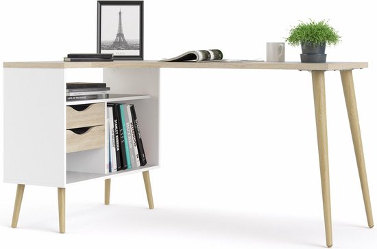 Tvilum' angle Tvilum Napoli blanc / chêne