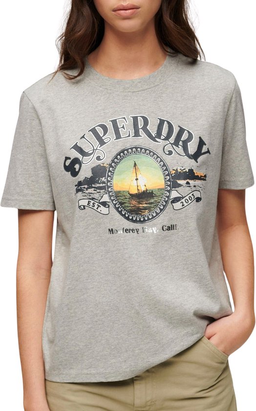 Superdry Travel Souvenir T-shirt Vrouwen - Maat 36