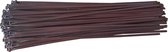 Kortpack - Hersluitbare Kabelbinders/Tyraps - 100mm lang x 7.6mm breed - 100 Stuks per verpakking - Bruin - Volledig herbruikbaar - (099.1026)