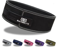 Barbelts Powerlift riem zwart 10mm - lever belt - M - Top kwaliteit leer - Lifting belt