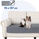 Hilvard - Couverture pour chien - Protecteur de canapé - Couverture pour chien siège arrière de voiture - Convient pour canapé, voiture et lit - Grijs - 76 x 127 cm