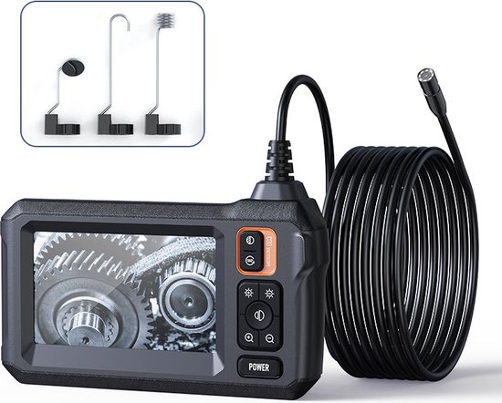 Industrial Endoscop, 1080P Industrial Endoscope 4.3 HD Borescope Inspection Cameras 8mm Single Lens