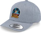 Hatstore- Hello Summer Palm Sunset Grey Adjustable - Kiddo Cap Cap