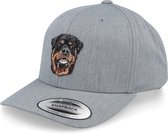 Hatstore- Kids Rottweiler Dog Patch Heather Grey Adjustable - Kiddo Cap Cap