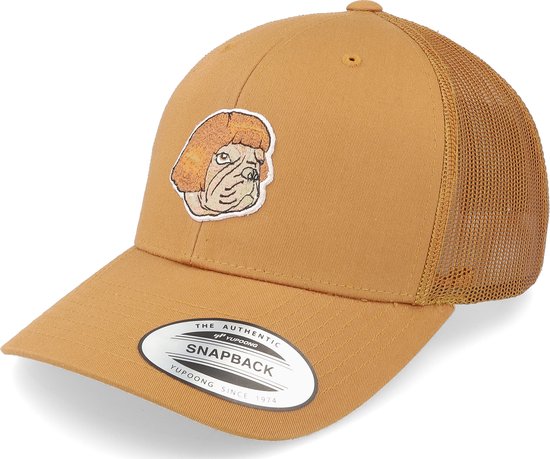 Hatstore- Pug With A Wig Caramel Trucker - 4REAL Cap