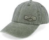 Hatstore- Small Mountain Green Patch Washed Olive Dad Cap - Wild Spirit Cap