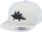 Hatstore- Kids Stegosaurus Heather Grey Snapback - Kiddo Cap Cap