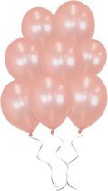 LUQ - Luxe Metallic Rose Gouden Helium Ballonnen - 10 stuks - Verjaardag Versiering - Decoratie - Latex Ballon Rose Goud