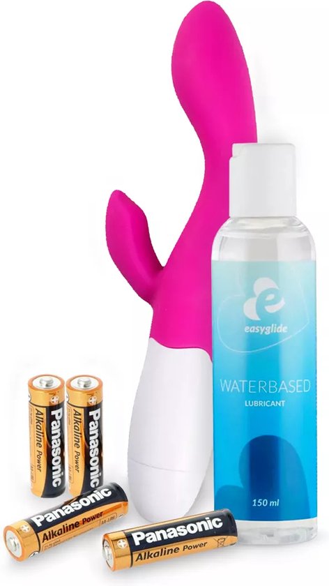 EasyToys Lily Vibrator + EasyGlide Glijmiddel 150 ml Waterbasis + Batterijen - Perfect Pleasure Bundel