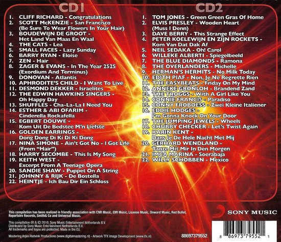 Top 40 #1 Hits Of The 60's - 2-CD album met Congratulations en