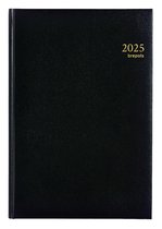 Brepols Bureau-agenda 2025 - OMEGA - Lima - Weekoverzicht - 1w/2p - Zwart - 21 x 29 cm