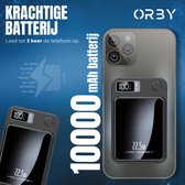 Orby® Draadloze Magsafe Powerbank 10000mAh Quick Charge - LED-Display - Snel laden 22.5W - Externe Batterij Powerbank - Externe Oplader Powerbank - USB-A en USB-C - Geschikt voor iPhone, Samsung, Laptop en meer
