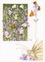 Telpakket kit Lavendelveld met vlinder  - Lanarte - PN-0147505