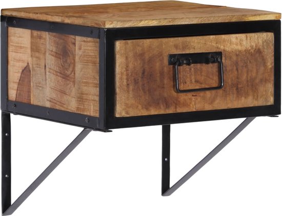 vidaXL-Table de chevet-40x35x40-cm-bois de manguier massif