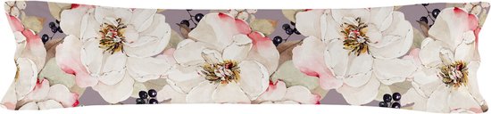 Kussensloop HappyFriday White Peonies Multicolour 45 x 155 cm