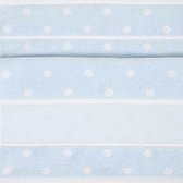 Handdoek blauw met stippen met borduurrand van Rico design 740245.18