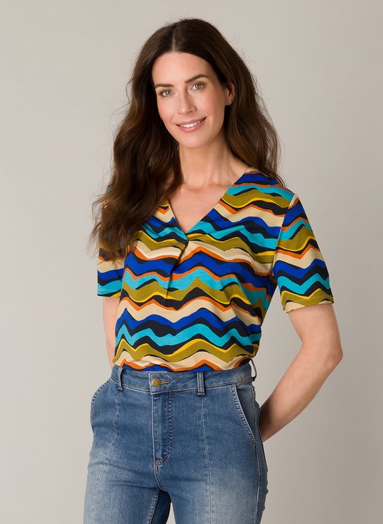 ES&SY Maisy Tops - Blue/Multi-Colour - maat 38