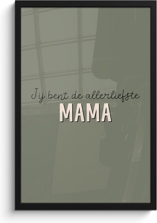 Poster met lijst Moederdag cadeau - Hotel mama - Always open - Sterren