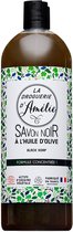 De Amélie drogisterij zwarte zeep met olijfolieconcentraat Ecocert, 1 l, reinigt en ontvet, ideaal voor alle soorten vloeren
