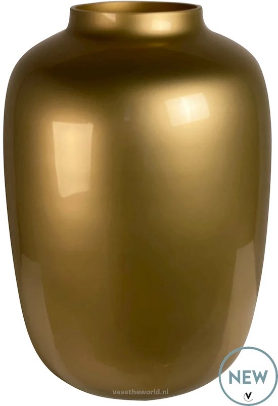 Vaas - goud - glas
