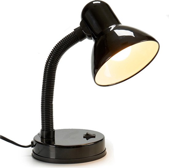 Foto: Pincello tafellamp bureaulampje desk light metaal zwart h33 cm leeslampje buigzame stang