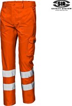 SIR SAFETY MISTRAL Pantalon de travail Orange Hi visibilité - Pantalon de travail réfléchissant avec poches pratiques multifonctionnelles