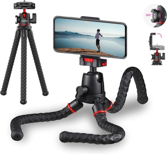 Sounix Octopus Tripod Smartphone - 2 in 1 Flexibele Statief - Telefoon ...
