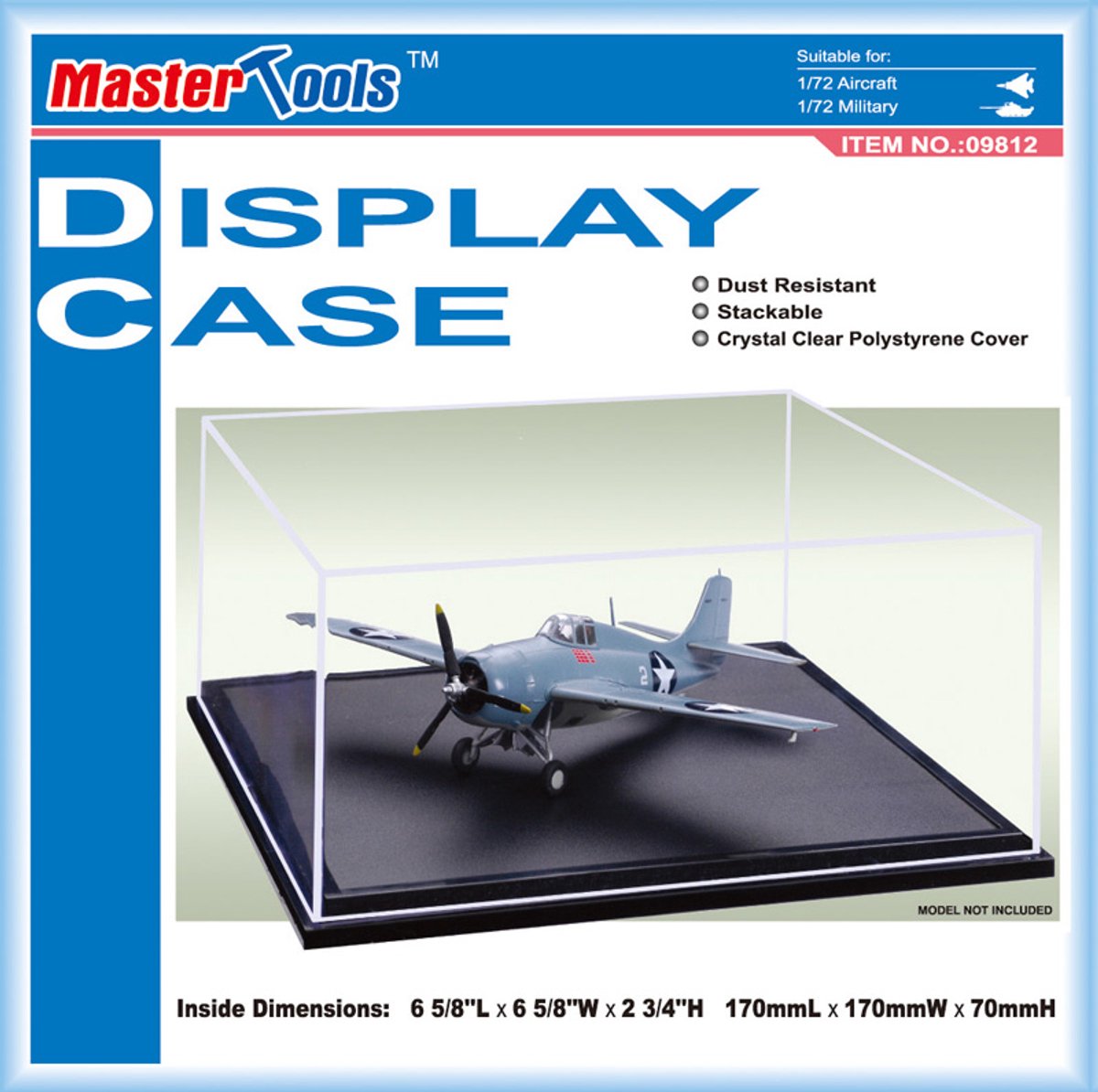 Master Tools Modelbouwpakket Acrylverf - 09812 Display Case - Acryl Vitrine 170x170x70 mm Display case - MasterTools - Modelbouw