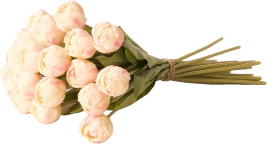 WinQ-Bouquet de tulipes artificielles en rose - tulipes artificielles - ex vase