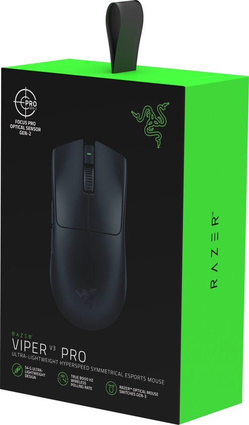 Razer Viper V3 Pro - Draadloze Gaming Muis - 35.000 DPI - Symmetrisch - Optische Switches - Zwart