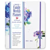 "2025 Hydrangeas Family Weekly Planner (18 Months, July 2024 to Dec 2025)"