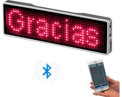 Oplaadbare Bluetooth Digitale Led Badge Insignes Programmeerbaar Scrollen Prikbord Mini Led Display Led Naam Tag