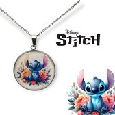 Lilo en Stitch Ketting - Disney - Ketting met Hanger - 30mm - Rvs - Uniek - Cadeautje - Sieradendoosje