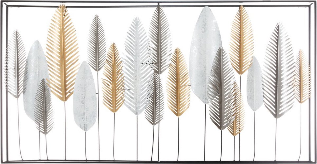 Atmosphera Wanddecoratie DECO met bladmotief 134 x 68 cm