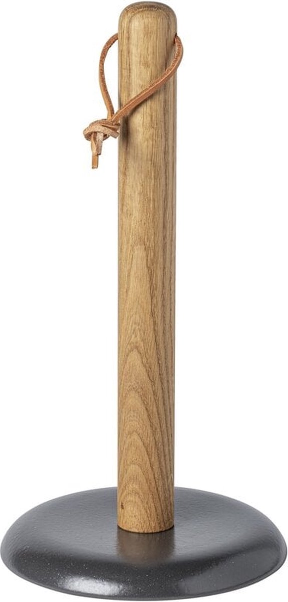 Casafina Costa Nova - Pacifica - keukenrolhouder antraciet - eikenhout - 35 cm hoog