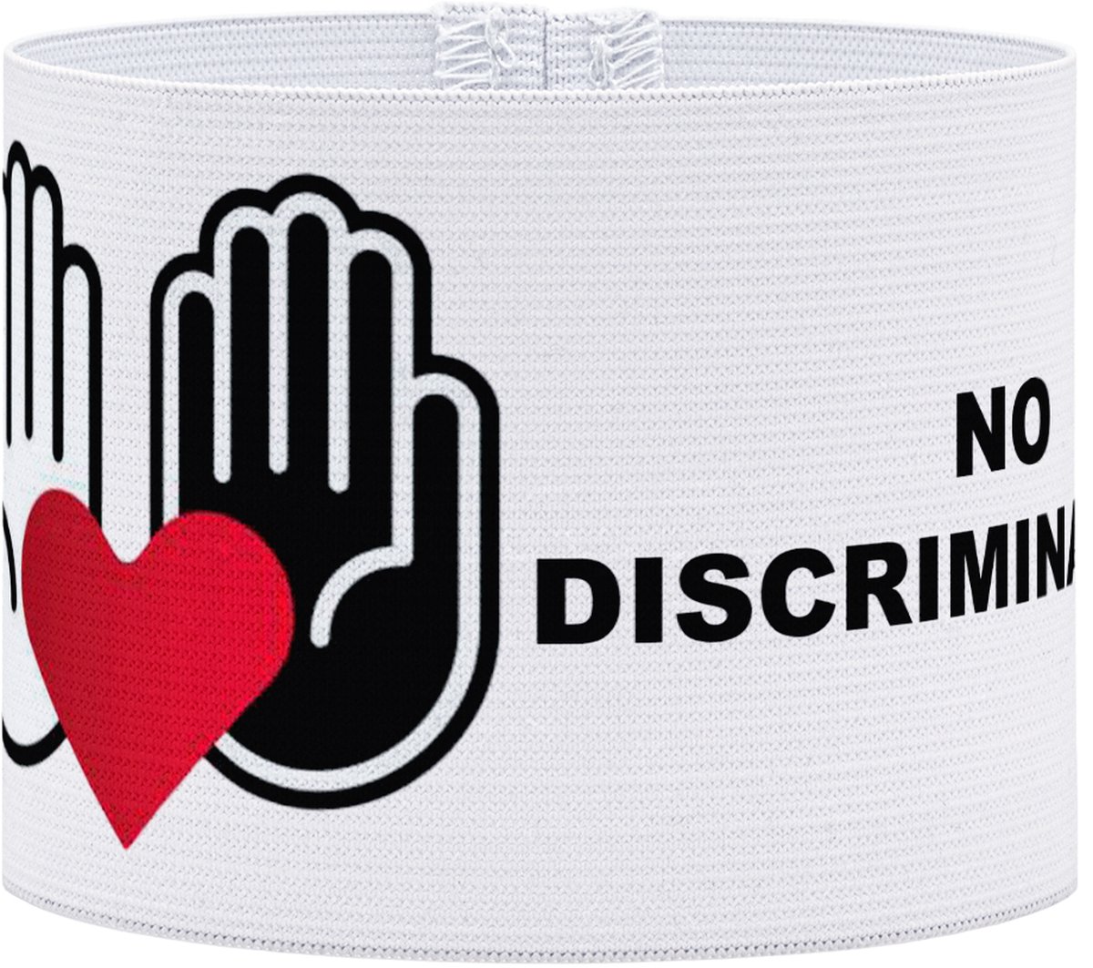 Aanvoerdersband - No discrimination wit - Pupil
