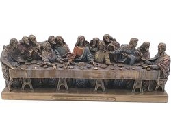 Veronese Design - Het Laatste Avondmaal beeld - Zeer gedetailleerd en mooi - Zware kwaliteit - (bxhxd)ca. 23cm x 8cm x 5cm