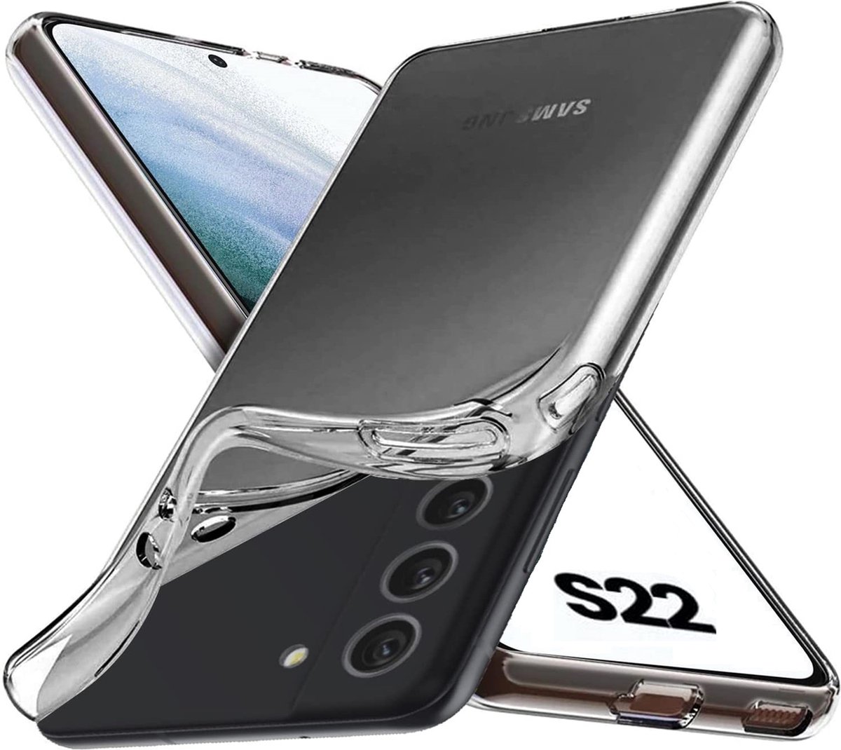 Hoesje voor Samsung Galaxy S22 backcover Shockproof siliconen Transparant
