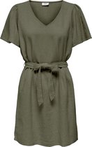 JDY JDYSAY S/S LINEN BELL DRESS WVN NOOS Dames Jurk - Maat XS