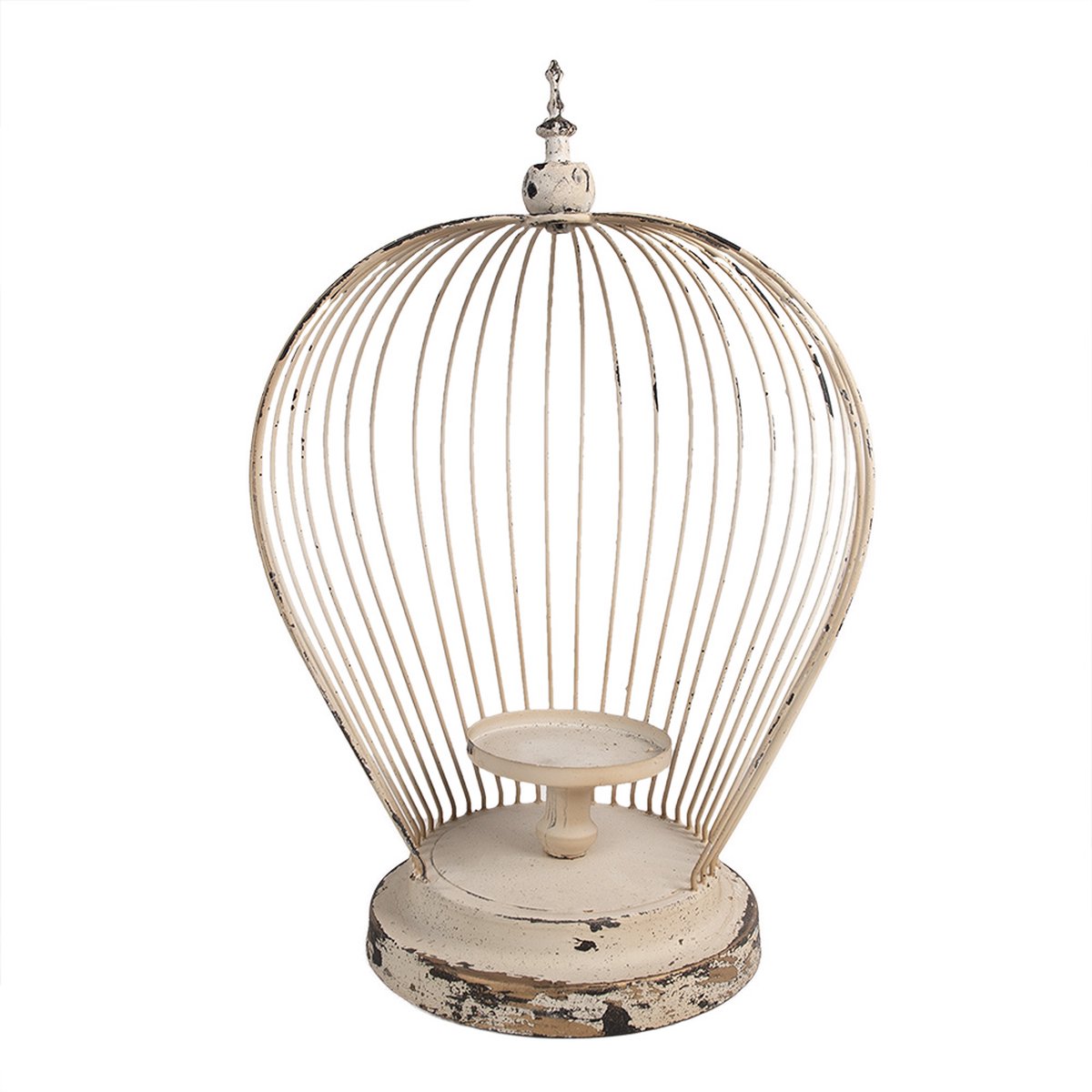 Clayre & Eef Windlicht 31x24x45 cm Beige Metaal