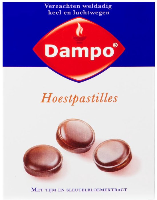 Dampo Hoest pastilles - Verzachten de keel en luchtwegen - Natuurlijke ingrediënten - Met Tijm smaak - Vanaf 6 jaar - 24 pastilles