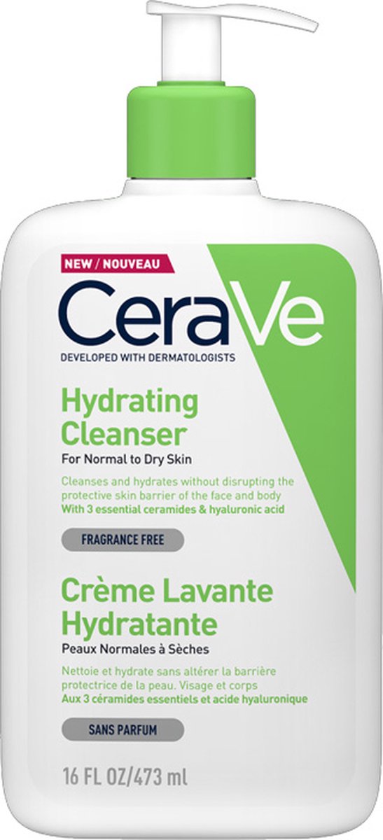 CeraVe Hydraterende Reinigingscrème - voor normale tot droge huid - 473ml - CeraVe