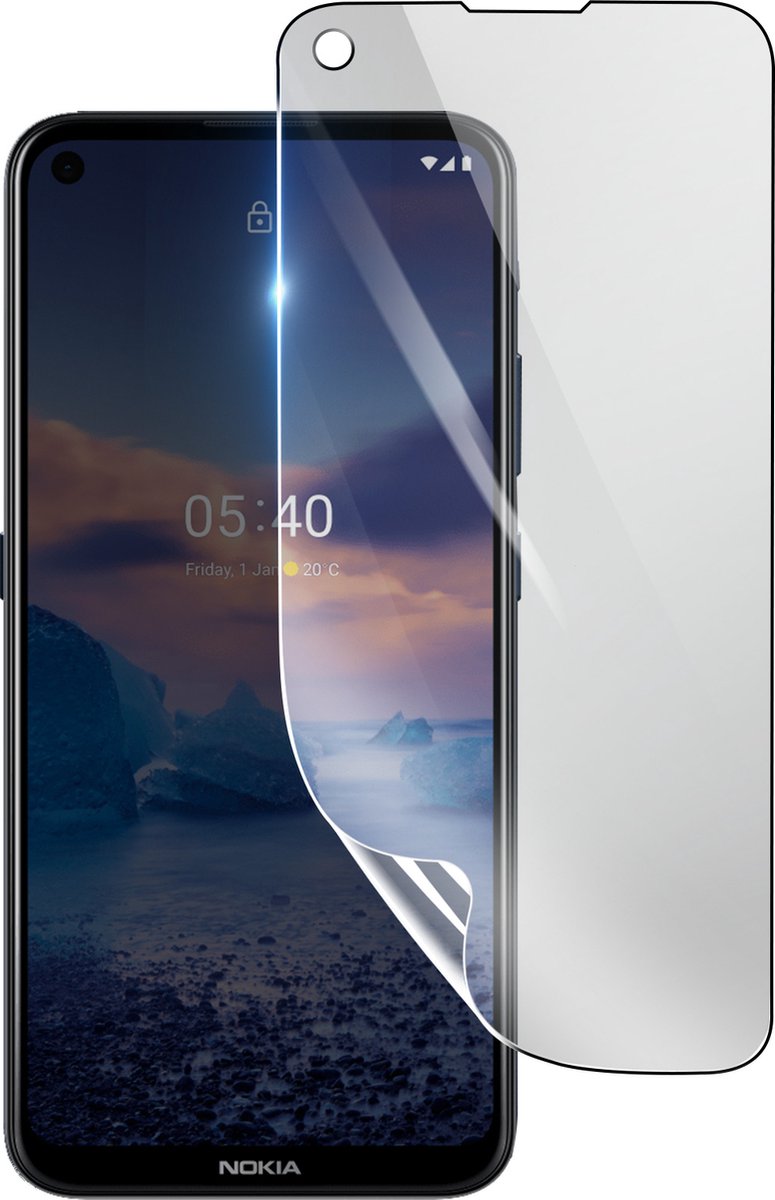 3mk, Geschikt voor Nokia 5.4, Schokbestendige Hydrogel Screenprotector, Transparant